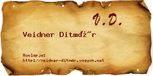 Veidner Ditmár névjegykártya